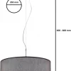 Lampa Wisząca AVEO Czarny Biały Abażur Szklany Klosz 1xE27 35 cm * Jupiter Clearance