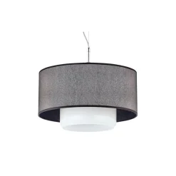 Lampa Wisząca AVEO Czarny Biały Abażur Szklany Klosz 1xE27 35 cm * Jupiter Clearance