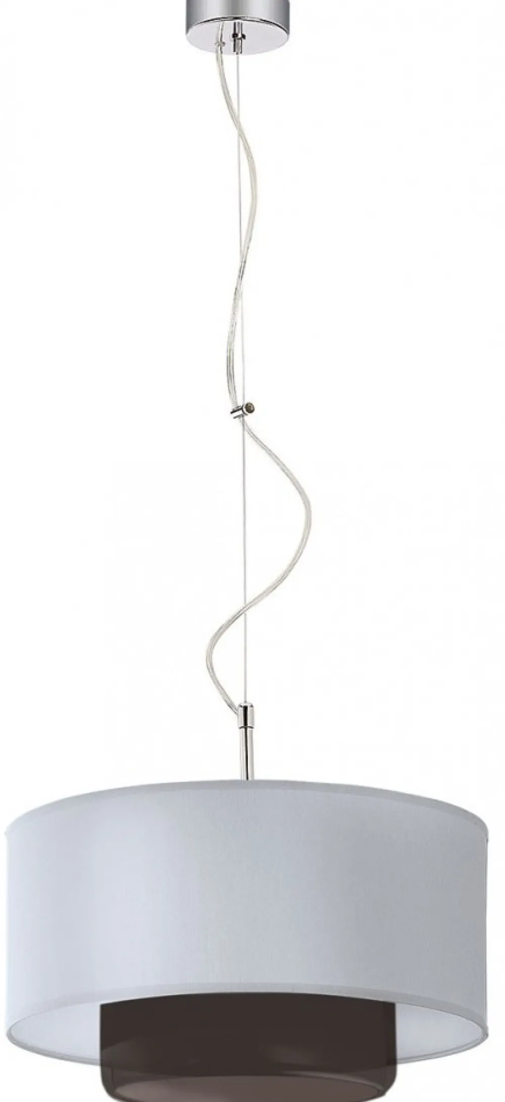 Lampa Wisząca AVEO Srebrny Szary Abażur Szklany Klosz 1xE27 35 cm * Jupiter Sale