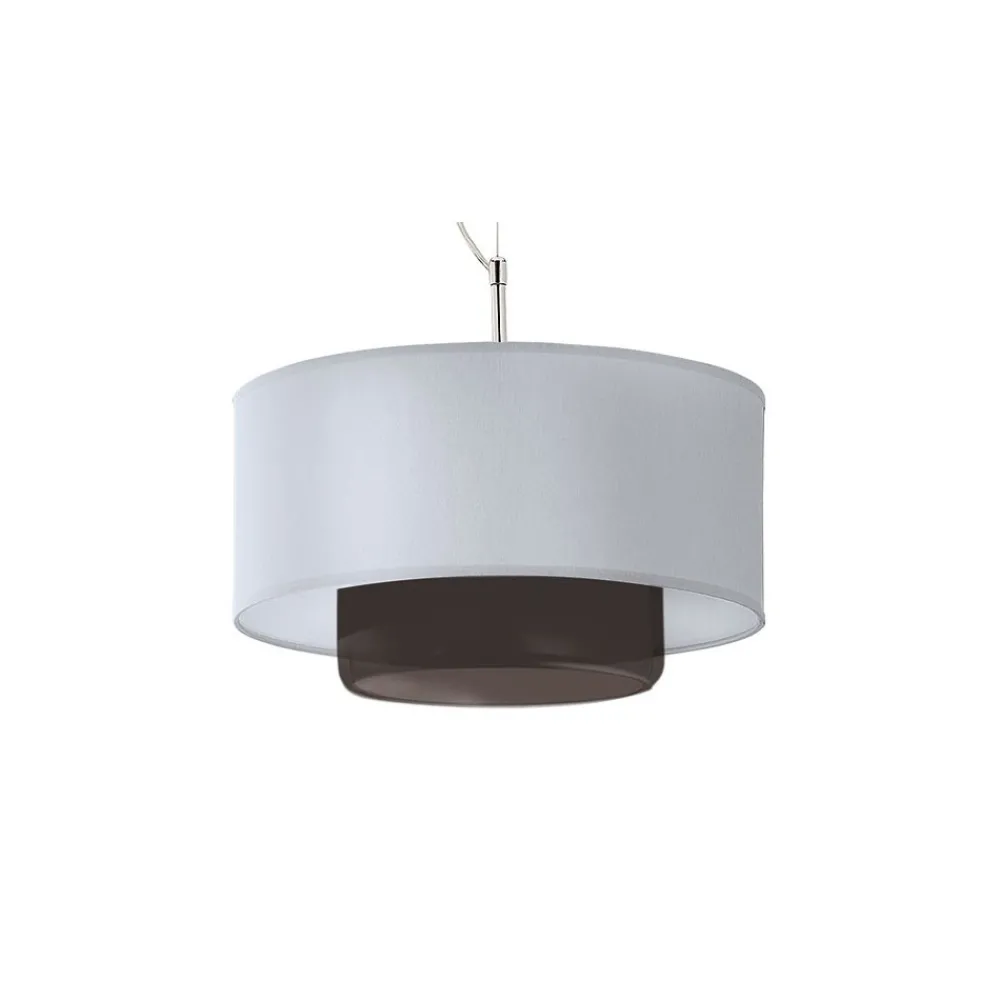 Lampa Wisząca AVEO Srebrny Szary Abażur Szklany Klosz 1xE27 35 cm * Jupiter Sale
