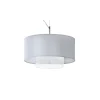Lampa Wisząca AVEO Srebrny Transparentny Abażur Szklany Klosz 1xE27 35 cm * Jupiter Best