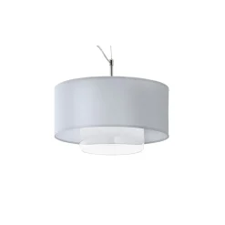 Lampa Wisząca AVEO Srebrny Transparentny Abażur Szklany Klosz 1xE27 35 cm * Jupiter Best