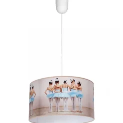 Lampa Wisząca BALLERINA Biały Różowy Abażur 1xE27 30cm * Eko-light New