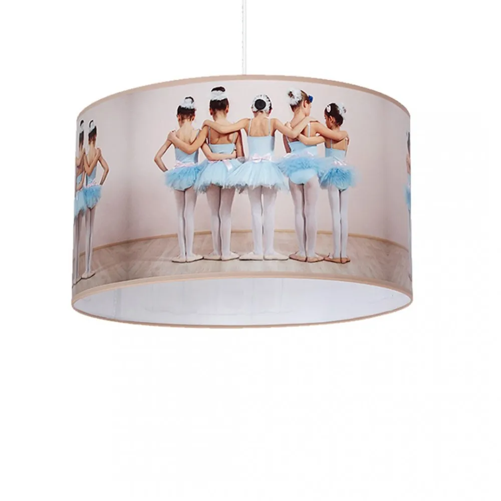 Lampa Wisząca BALLERINA Biały Różowy Abażur 1xE27 30cm * Eko-light New