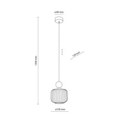 Lampa wisząca BALLO sabia beżowa klosz biały 1xE14 15 cm * TK Lighting Outlet