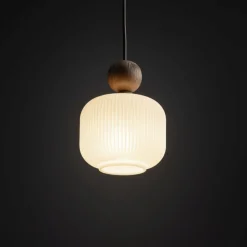 Lampa wisząca BALLO sabia beżowa klosz biały 1xE14 15 cm * TK Lighting Outlet