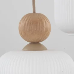 Lampa wisząca BALLO sabia beżowa klosz biały 3xE14 * TK Lighting Hot