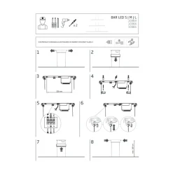 Lampa Wisząca BAR Czarny 21W LED 4000K 120cm * Nowodvorski Outlet