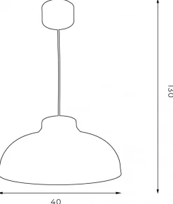 Lampa Wisząca BASCA Czarny Złoty Metalowy Klosz 1xE27 40cm * Luminex Best