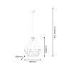 Lampa wisząca BASKET Biały Metalowy Klosz 1xE27 * Eko-light New