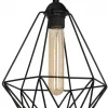 Lampa Wisząca BASKET NEW Czarny Metalowy Klosz 1xE27 25cm * Luminex New