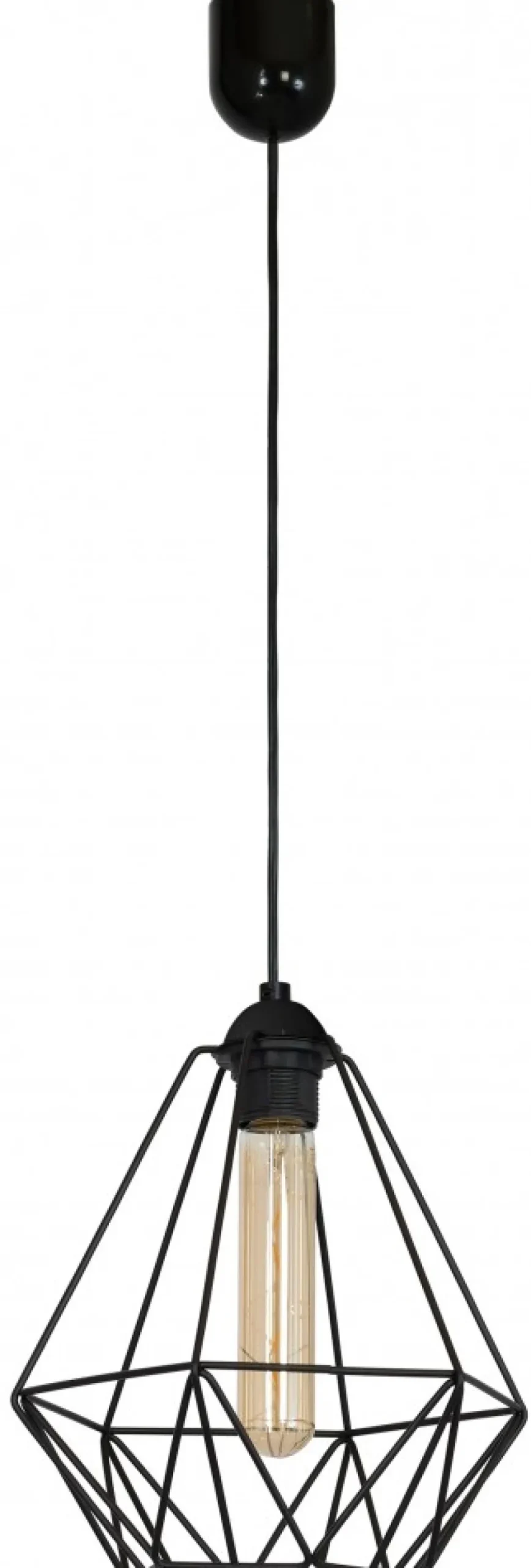 Lampa Wisząca BASKET NEW Czarny Metalowy Klosz 1xE27 25cm * Luminex New