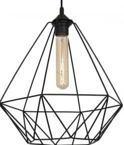 Lampa Wisząca BASKET NEW Czarny Metalowy Klosz 1xE27 35cm