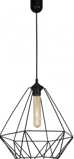 Lampa Wisząca BASKET NEW Czarny Metalowy Klosz 1xE27 35cm