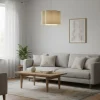 Lampa wisząca beżowa a la len 35x35x25 cm * GIFTDECOR Online