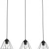 Lampa Wisząca BERGEN Czarny Metalowy Klosz 3xE27