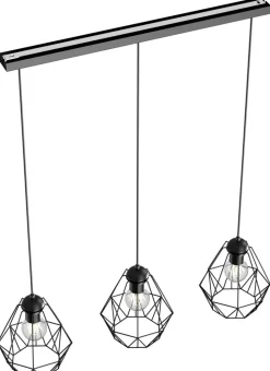 Lampa Wisząca BERGEN Czarny Metalowy Klosz 3xE27
