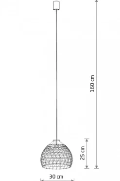Lampa Wisząca BOHO Biały Brązowy Abażur 1xE27 30cm * Nowodvorski Clearance