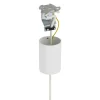 Lampa Wisząca BOHO Biały Brązowy Abażur 1xE27 43cm