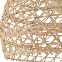 Lampa Wisząca BOHO Biały Brązowy Abażur 1xE27 43cm