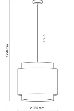 Lampa Wisząca BOHO NEW Biały Beżowy Abażur 1xE27 38cm * TK Lighting Outlet