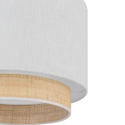 Lampa Wisząca BOHO NEW Biały Beżowy Abażur 1xE27 38cm * TK Lighting Outlet