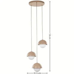 Lampa wisząca BONO sabia beżowa 3xG9 * TK Lighting Best