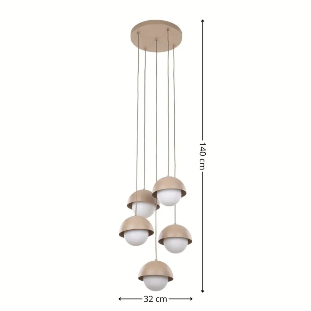 Lampa wisząca BONO sabia beżowa 5xG9 * TK Lighting Hot