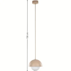 Lampa wisząca BONO S sabia beżowa 1xG9 * TK Lighting Discount