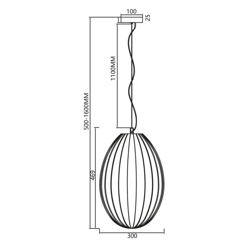 Lampa Wisząca BRAGA Czarny Szklany Klosz 1xE27 30cm * Eko-light Best