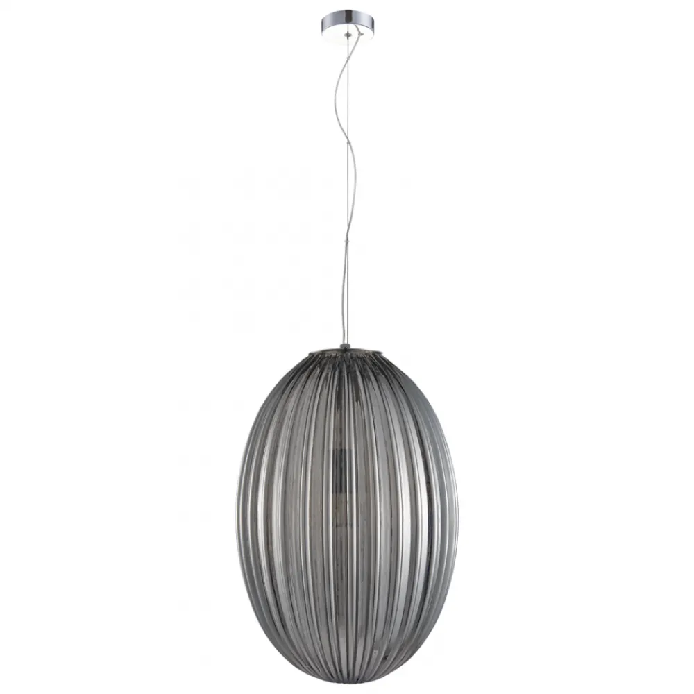 Lampa Wisząca BRAGA Czarny Szklany Klosz 1xE27 30cm * Eko-light Best