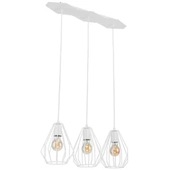 Lampa Wisząca BRYLANT Biały Metalowe Klosze 3xE27 * TK Lighting Clearance