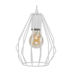 Lampa Wisząca BRYLANT Biały Metalowy Klosz 1xE27 * TK Lighting New