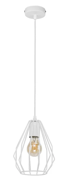 Lampa Wisząca BRYLANT Biały Metalowy Klosz 1xE27 * TK Lighting New