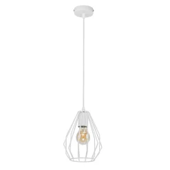 Lampa Wisząca BRYLANT Biały Metalowy Klosz 1xE27 * TK Lighting New