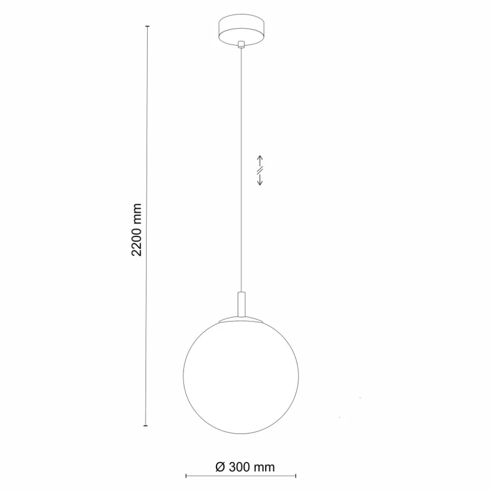 Lampa Wisząca CADIX Złoty Szklany Klosz 1xG9 30cm * TK Lighting Outlet