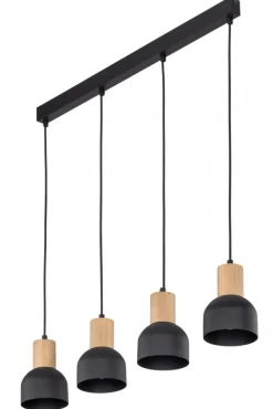 Lampa Wisząca CAIRO Czarny Metalowe Klosze 4xE27 * TK Lighting Outlet