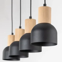 Lampa Wisząca CAIRO Czarny Metalowe Klosze 4xE27 * TK Lighting Outlet