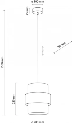Lampa Wisząca CALISTO Biały Abażur 1xE27 20cm * TK Lighting Outlet