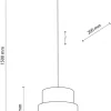 Lampa Wisząca CALISTO Czarny Abażur 1xE27 20cm