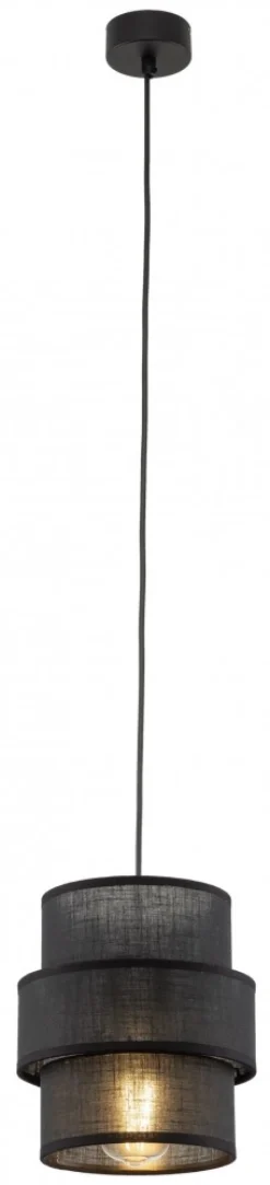Lampa Wisząca CALISTO Czarny Abażur 1xE27 20cm