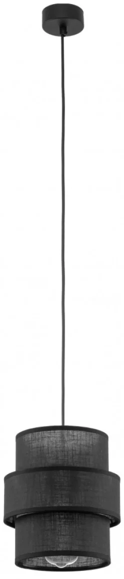 Lampa Wisząca CALISTO Czarny Abażur 1xE27 20cm