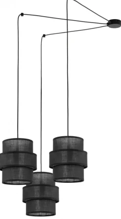 Lampa Wisząca CALISTO Czarny Abażury 3xE27 * TK Lighting Hot