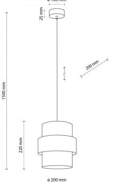 Lampa Wisząca CALISTO Czarny Złoty Abażur 1xE27 20cm * TK Lighting Outlet