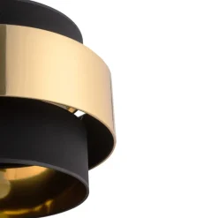 Lampa Wisząca CALISTO Czarny Złoty Abażury 3xE27 * TK Lighting Outlet