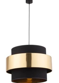 Lampa Wisząca CALISTO Czarny Złoty Abażury 3xE27 * TK Lighting Outlet