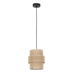 Lampa Wisząca CALISTO Juta Abażur 1xE27 20 cm * TK Lighting Outlet