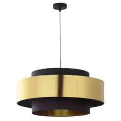 Lampa Wisząca CALISTO Złoty Czarny Abażur 1xE27 50cm * TK Lighting New