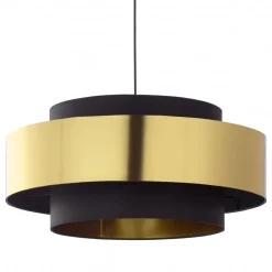 Lampa Wisząca CALISTO Złoty Czarny Abażur 1xE27 50cm * TK Lighting New