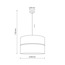Lampa wisząca CALMA beżowa 1xE27 50 cm * TK Lighting New